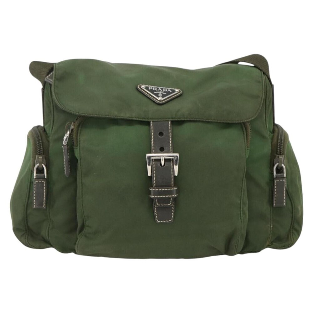 Prada Side Pocket Flap Messenger Tessuto Small